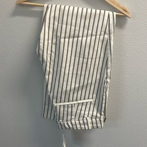 New H&M Striped Super Stretch Slacks 12 Regular.